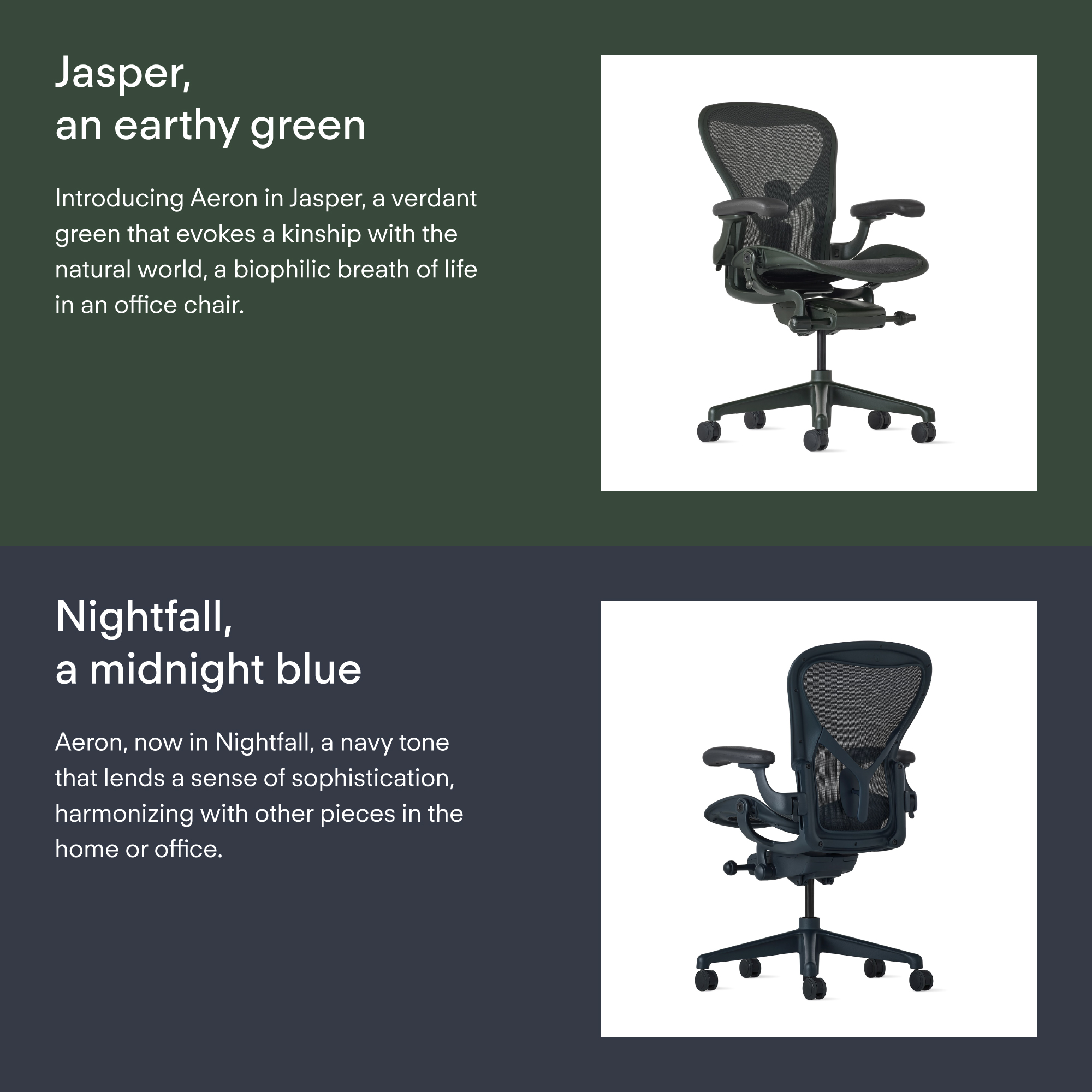 Aeron new color Jasper and Nightfall